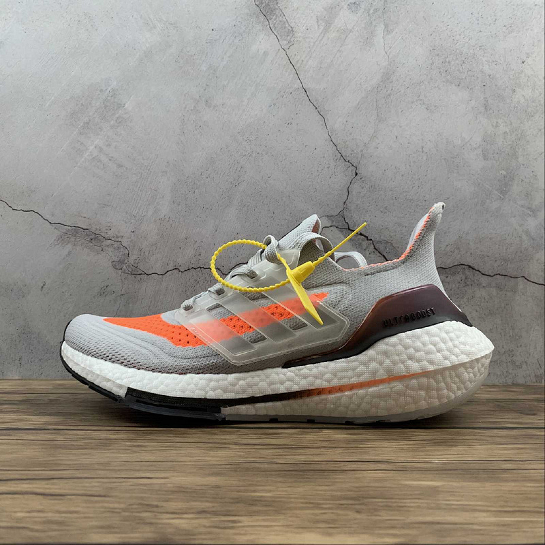 Unbranded [FY0375]-[ULTRABOOST 21 SHOES DASH GREY/DASH GREY/SCREAMING ORANGE]-[WOMAN36-39]-[MAN:40-45], photo 1