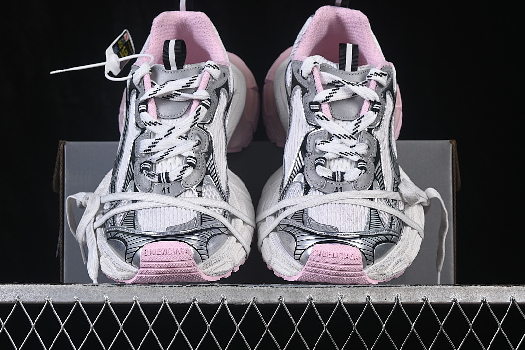 Balenciaga [W3XGC9510]-[FASHIONABLE RUNNING SHOES WHITE/SILVER/PINK]-[WOMAN:35-39]-[MAN:40-46] - Image 13