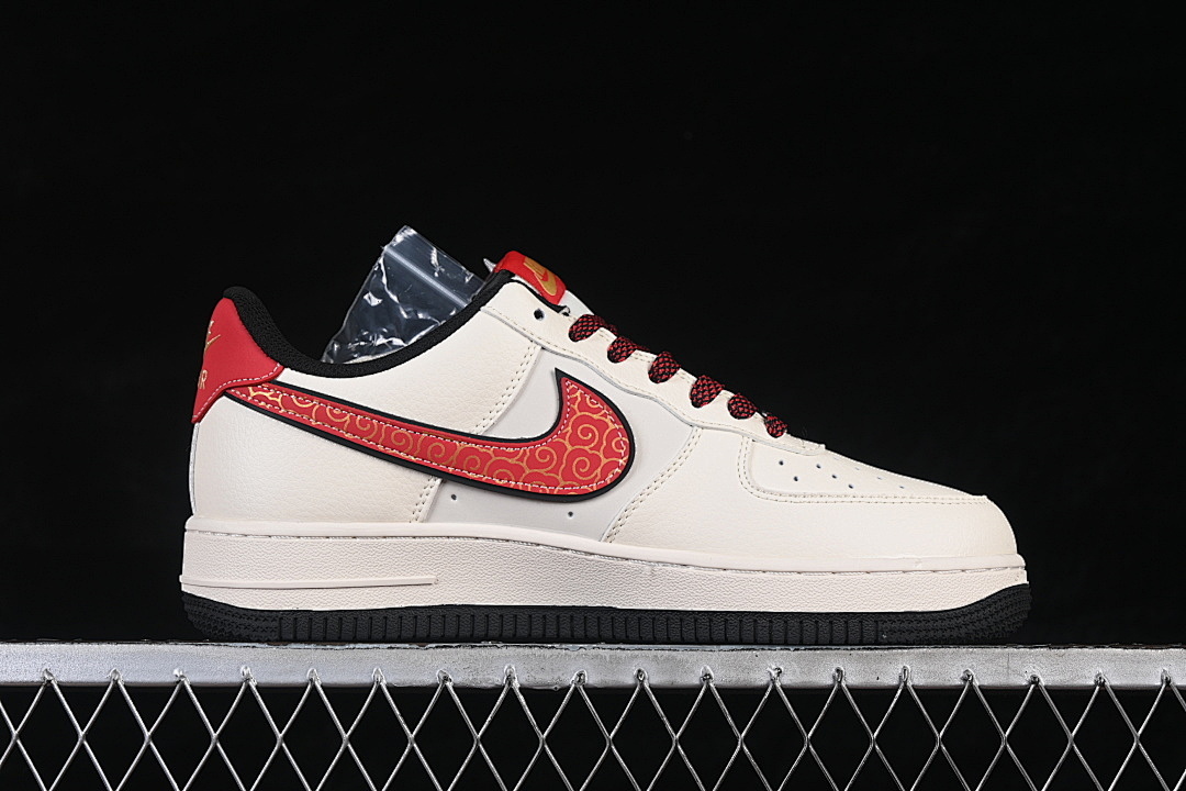 Nike [MZ9588-819]-[AIR FORCE 1 07 LOW CASUAL SNEAKERS RED/BLACK/BEIGE]-[WOMAN:36-39]-[MAN:40-45] - Image 15