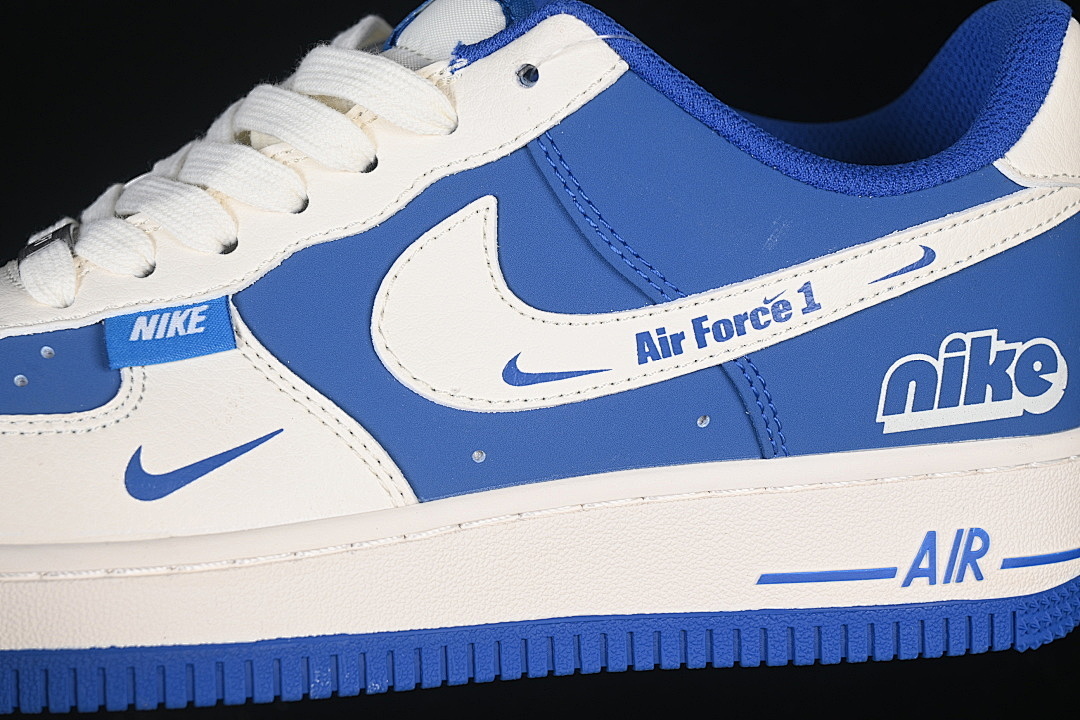 Nike [XD9314-612]-[AIR FORCE 1 07 LOW CASUAL SNEAKERS NAVY BLUE/WHITE]-[WOMAN:36-39]-[MAN:40-45] - Image 7