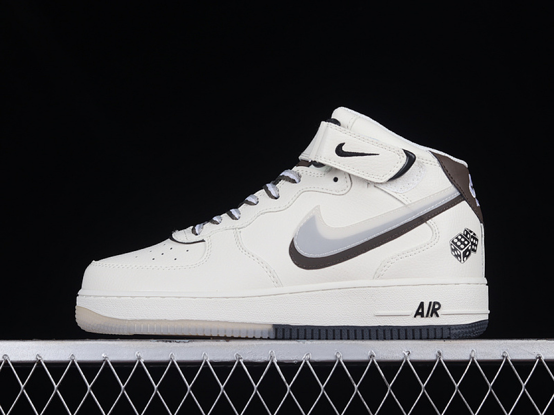 Nike [CW1574-901]-[AIR FORCE 1 MID 07 DICE GOD BEIGE/BLACK/LIGHT GREY]-[WOMAN:36-39]-[MAN:40-45], photo 1