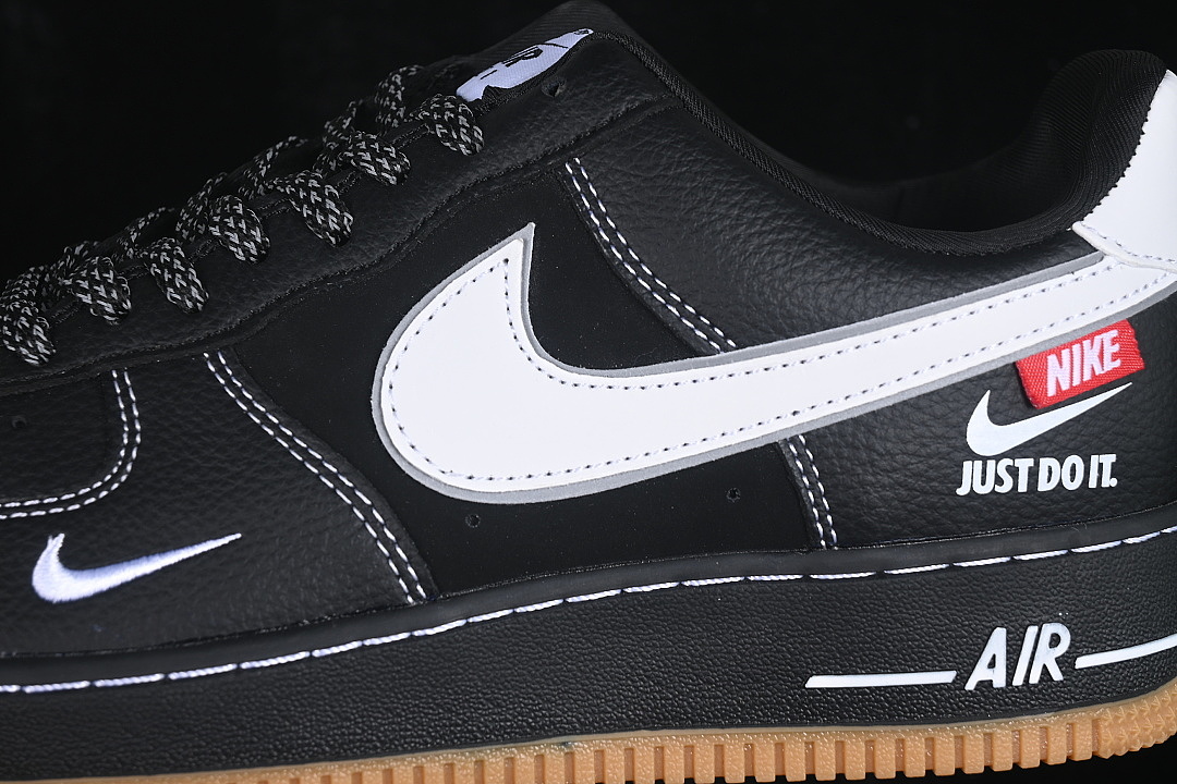Nike [DD1982-367]-[AIR FORCE 1 07 LOW CASUAL SNEAKERS BLACK/WHITE]-[WOMAN:36-39]-[MAN:40-45] - Image 7