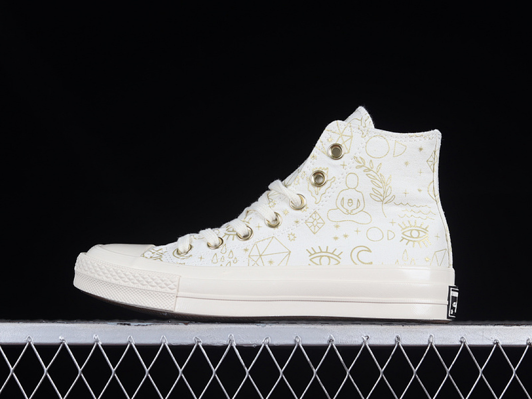 Converse [A02207C]-[CHUCK 70 HIGH GOLDEN ELEMENTS EGRET/LIGHT GOLD/BLACK]-[WOMAN:35-39]-[MAN:40-44], photo 1