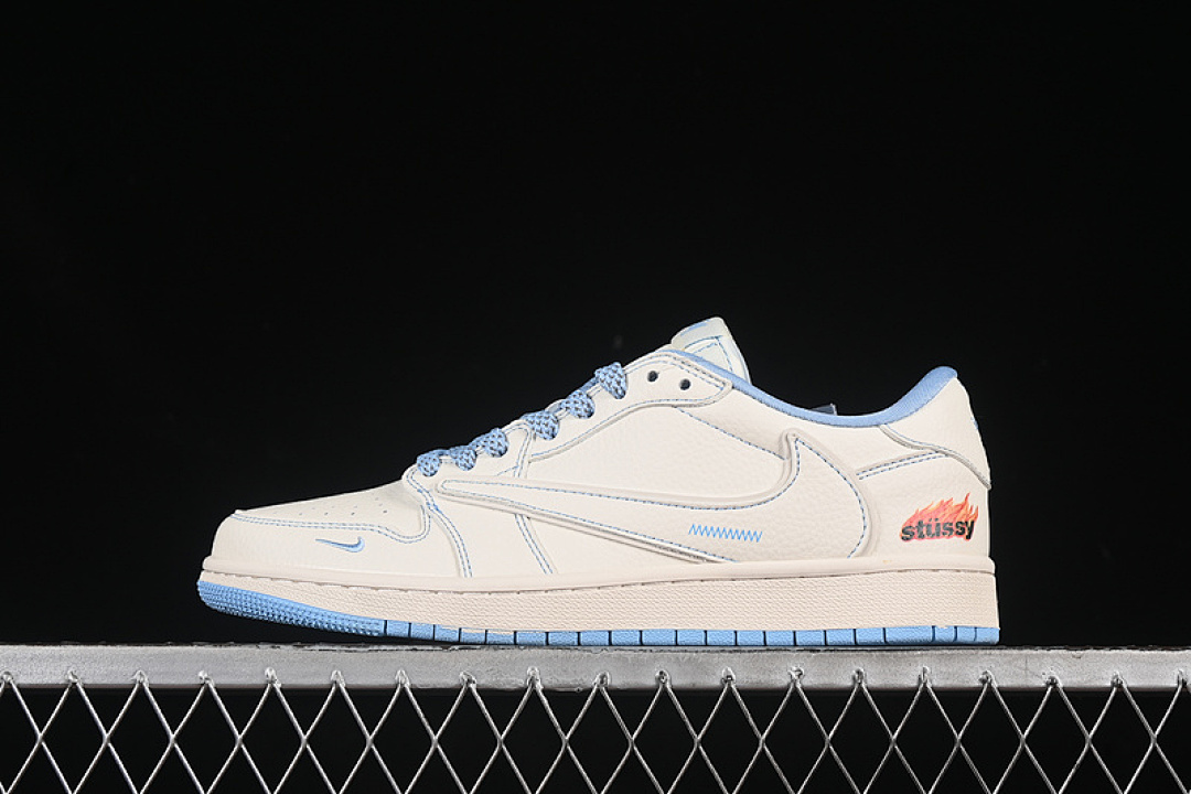 Jordan [ZH2598-229]-[TRAVIS SCOTT X FRAGMENT DESIGN AIR JORDAN 1 LOW OG SP WHITE/BLUE]-[36-45], photo 1