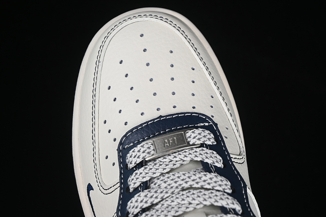 Nike [XS1958-524]-[AIR FORCE 1 07 LOW SUPREME WHITE/BLUE/GREY]-[WOMAN:36-39]-[MAN:40-45] - Image 10