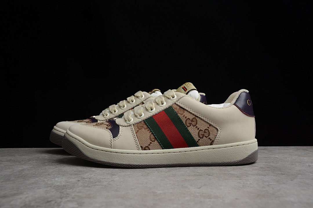 Gucci [43194-A39GO-9064]-[GU*CCI DISTRESSED SCREENER SNEAKERS BEIGE/BROWN/BLUE-RED]-[UNISEX:35-44] - Image 14
