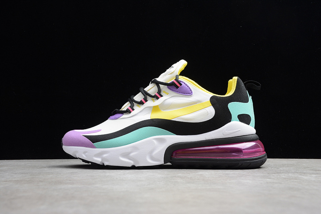 Nike AIR MAX 270 REACT BAUHAUS WHITE/DYNAMIC YELLOW-BLACK · AO4971-101, photo 1