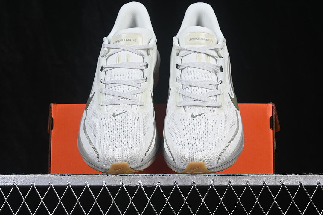 Nike [IB1873-020]-[AIR ZOOM PEGASUS 42 BREATHABLE SHOES WHITE/GREY/PINK]-[WOMAN:39]-[MAN:40-45] - Image 12