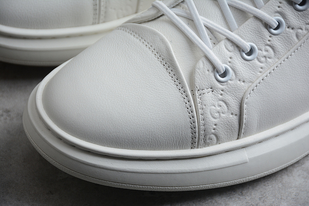 Gucci [GU*CCI SCREENER GG HIGH-TOP SNEAKERS WHITE/WHITE/GOLD]-[MAN:38-44] - Image 8