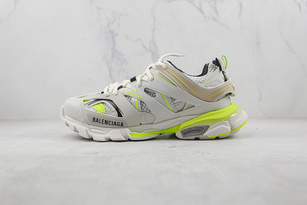 [Balenciaga TRACK 3.0 SNEAKERS LIGHT GREY/FLUORESCENT GREEN/BLACK]-[WOMAN:35-39]-[MAN:40-45], photo 1