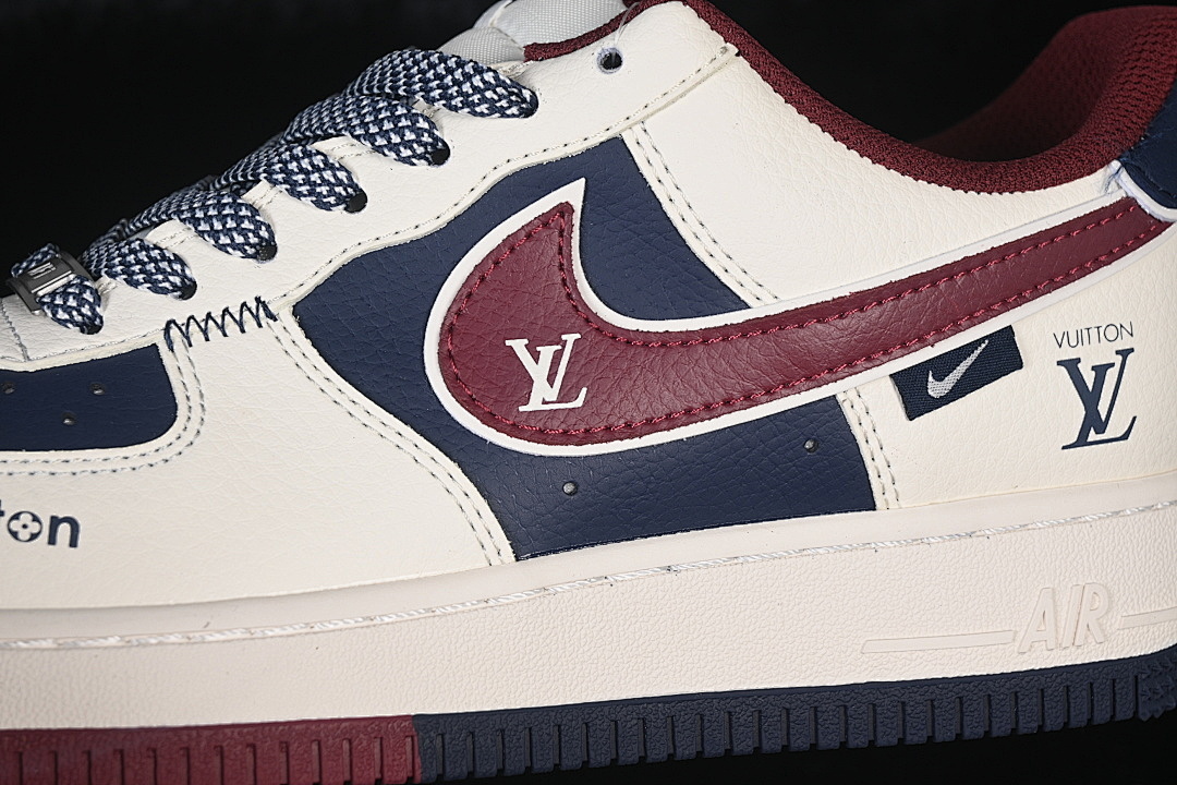 Nike [JP8028-069]-[AIR FORCE 1 07 LOW WHITE/NAVY BLUE/WINE RED]-[WOMAN:36-39]-[MAN:40-45] - Image 8