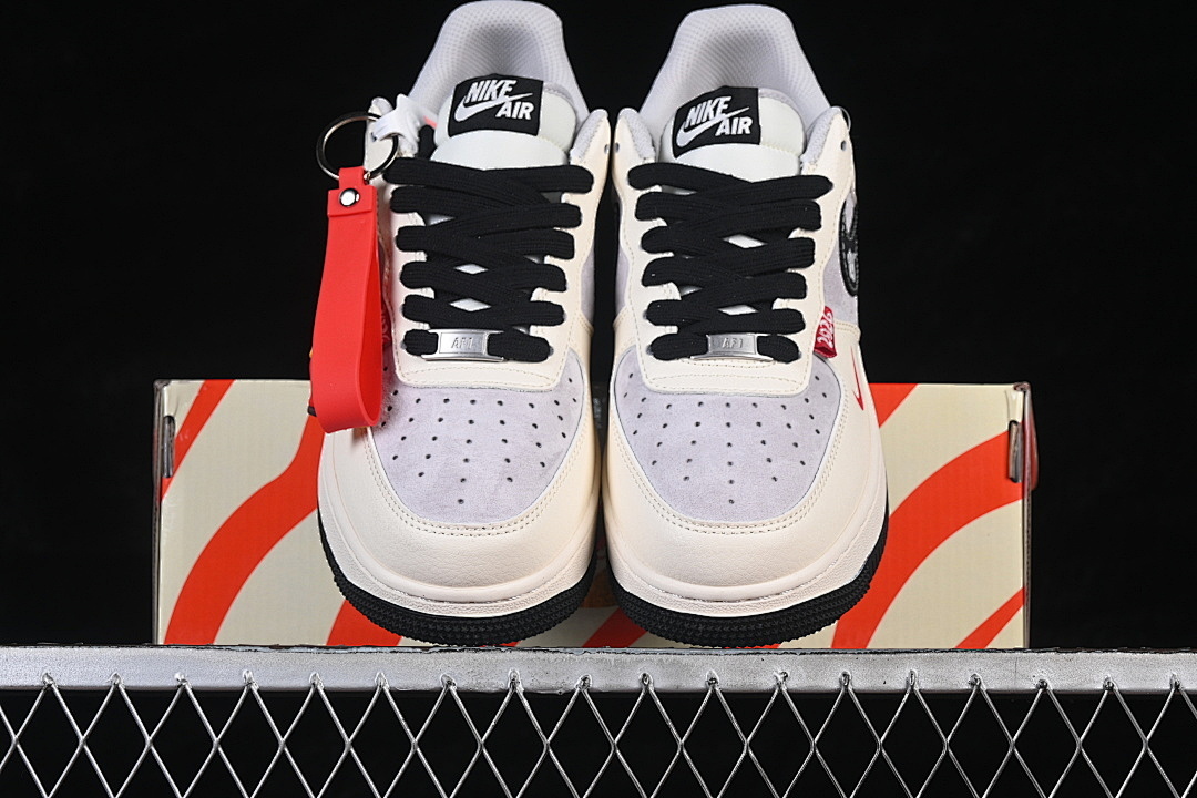 Nike [XD0028-015]-[AIR FORCE 1 07 LOW WHITE/GREY/BLACK/RED]-[WOMAN:36-39]-[MAN:40-45] - Image 13