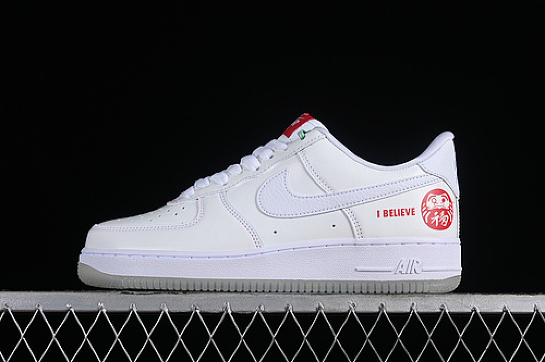Nike [DD9941-100]-[AIR FORCE 1 07 LOW I BELIEVE DARUMA WHITE/RED]-[WOMAN:36-39]-[MAN:40-45], photo 1