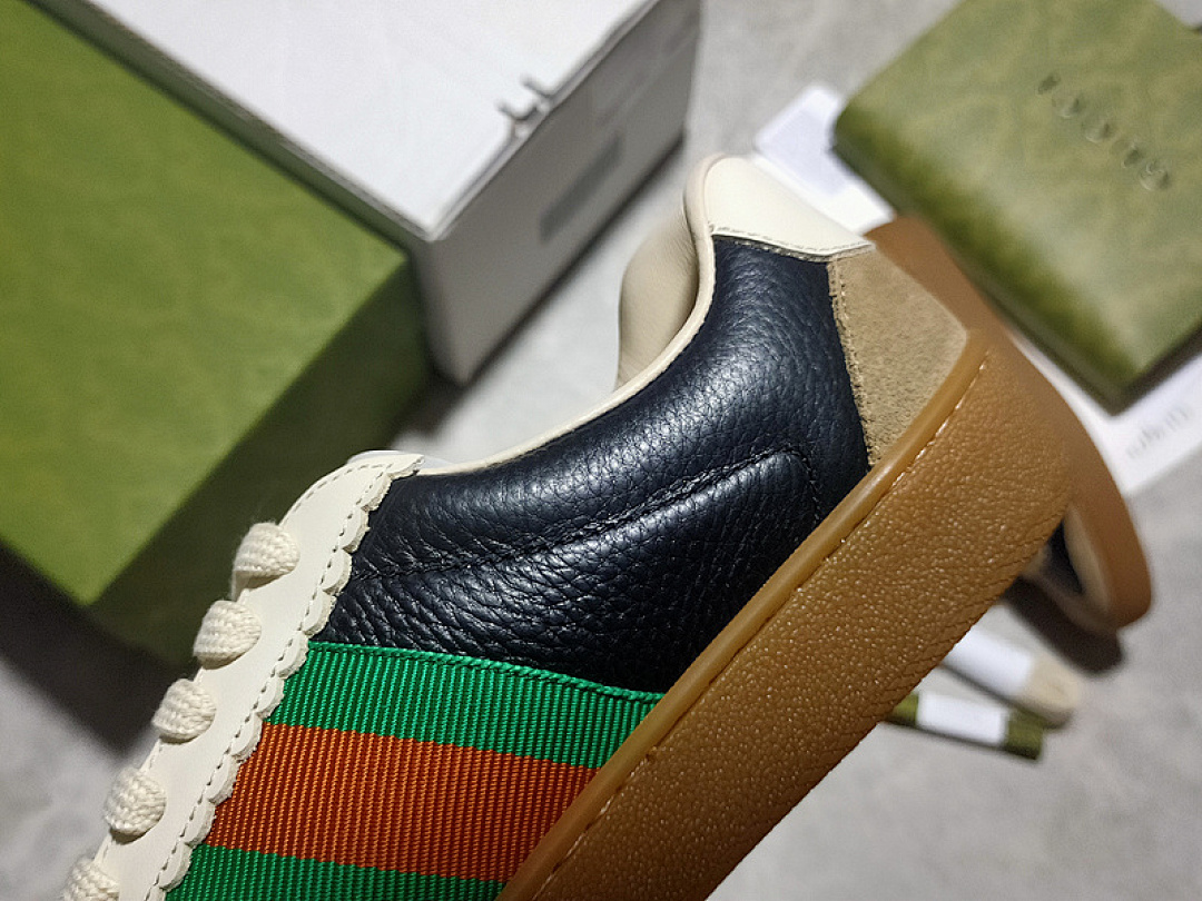 Gucci [GU*CCI ACE EMBROIDERED LOW-TOP SNEAKER BLACK/BROWN/GREEN-RED]-[UNISEX:35-44] - Image 6