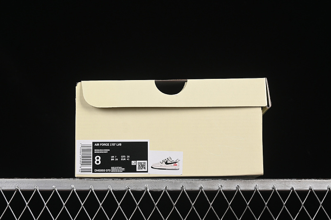 Nike [DM6868-070]-[AIR FORCE 1 07 LOW SUPREME GREY/BLACK/GREEN/BEIGE]-[WOMAN:36-39]-[MAN:40-45] - Image 12