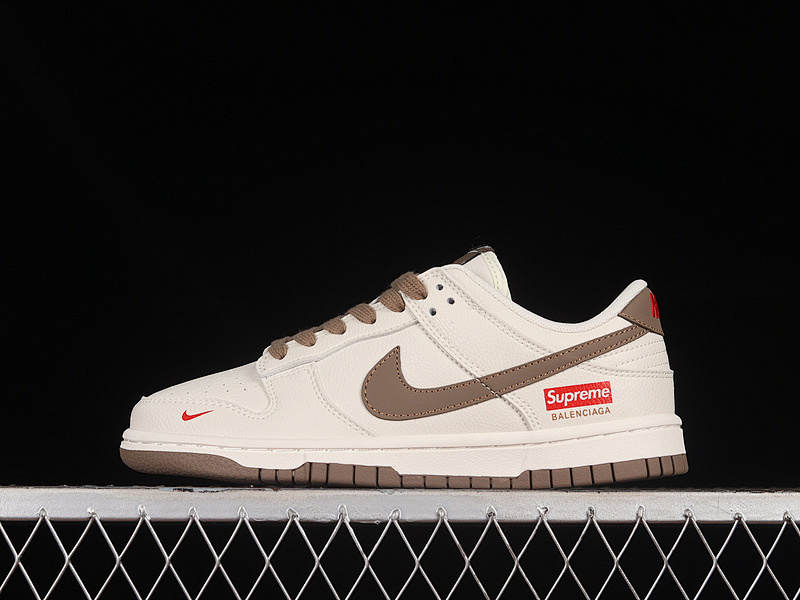 Supreme Nike SUPREME X SB DUNK LOW WHITE/BROWN · XD6188-001, photo 1