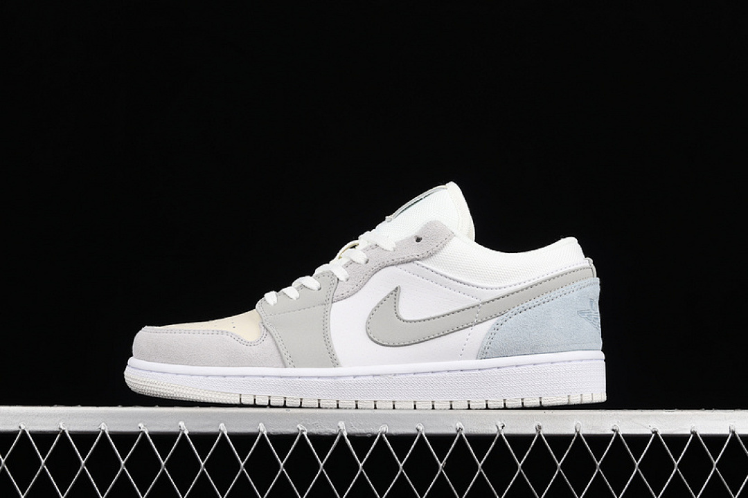 Jordan [CV3043-100]-[AIR JORDAN 1 LOW PARIS WHITE/SKY GREY/FOOTBALL GREY]-[WOMAN:36-39]-[MAN:40-46], photo 1