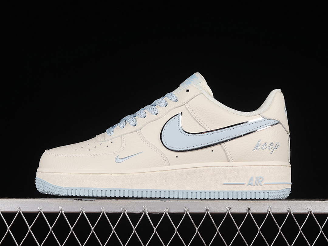 Nike [BM1996-099]-[AIR FORCE 1 LOW 07 KEEP FRESH BEIGE/LIGHT BLUE/SILVER]-[WOMAN:36-39]-[MAN:40-45], photo 1
