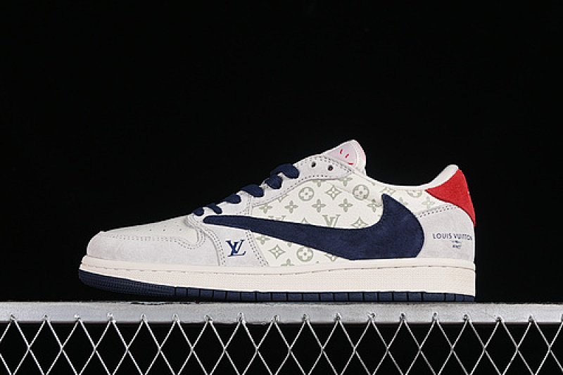 Jordan TRAVIS SCOTT X FRAGMENT DESIGN AIR Jordan 1 LOW OG SP WHITE/GREY/BLUE/RED · YQ2088-668, photo 1