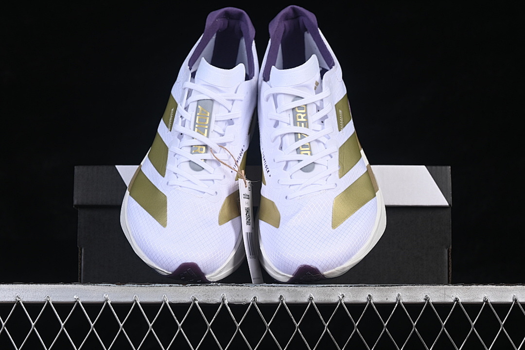Adidas [KH6359]-[ADIZERO ADIOS PRO 4 CLOUD WHITE/GOLD METALLIC/PURPLE]-[WOMAN:36-39]-[MAN:40-46] - Image 13