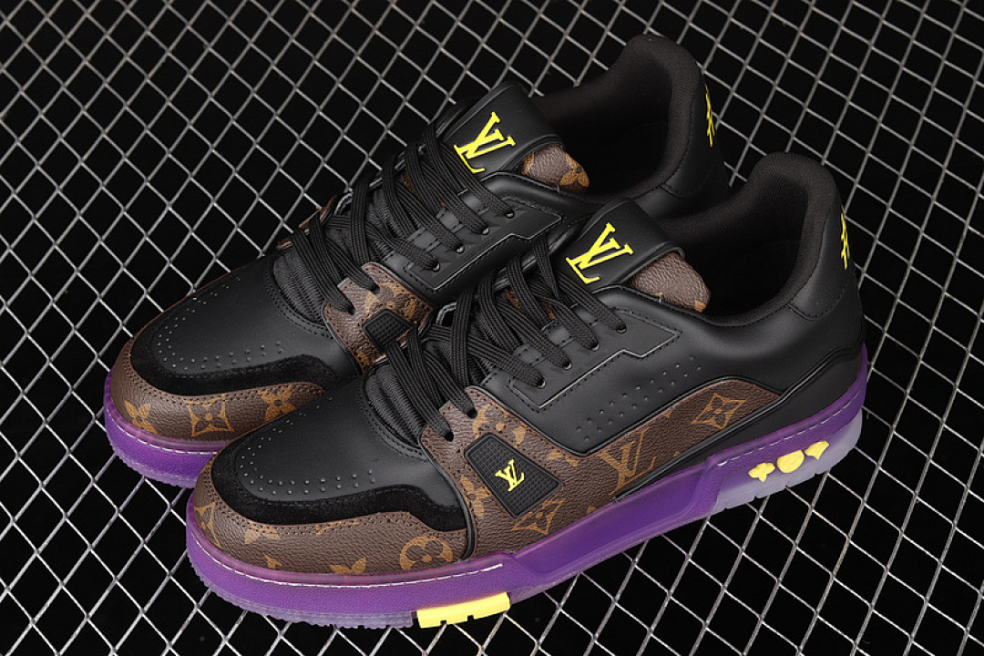 Louis Vuitton [L*V 2021SS TRAINER SHOES BLACK/PURPLE/YELLOW]-[MAN:38-45] - Image 12