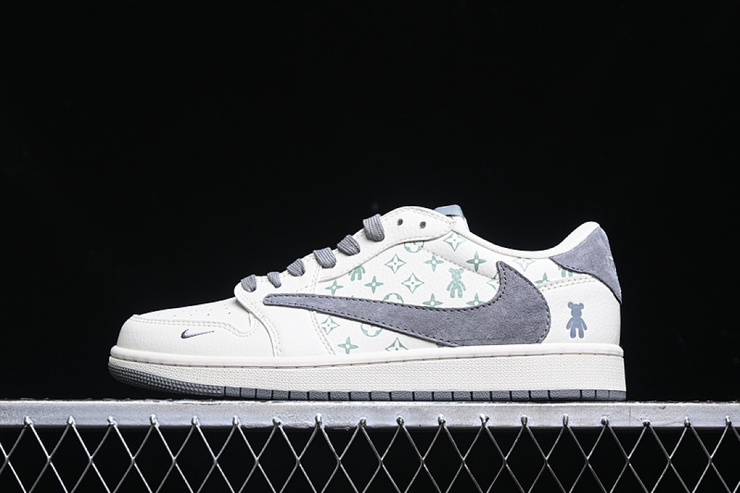 Jordan [SJ2068-111]-[TRAVIS SCOTT X FRAGMENT DESIGN AIR JORDAN 1 LOW OG SP WHITE/GREY]-[36-45], photo 1