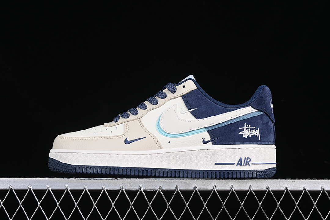 Nike [DM6688-055]-[AIR FORCE 1 07 LOW WHITE/GREY/BLUE]-[WOMAN:36-39]-[MAN:40-45] - Image 2