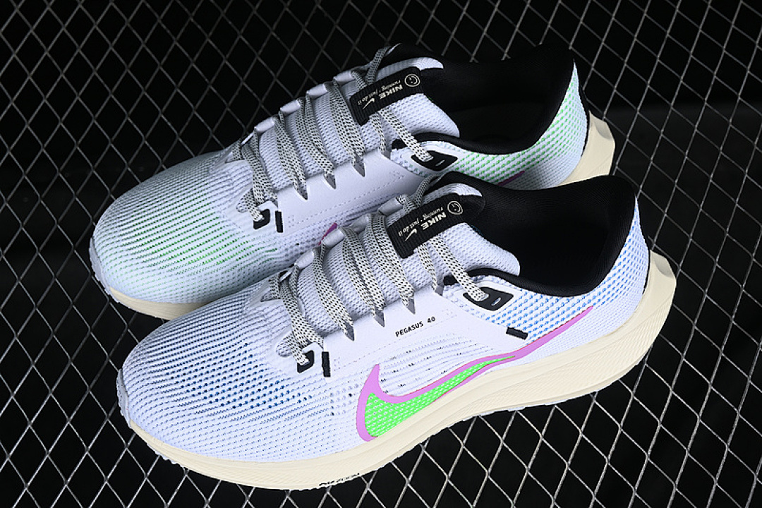 Nike [FJ1051-100]-[AIR ZOOM PEGASUS 40 WHITE/PINK/GREEN/BLACK]-[MAN:39-46] - Image 10