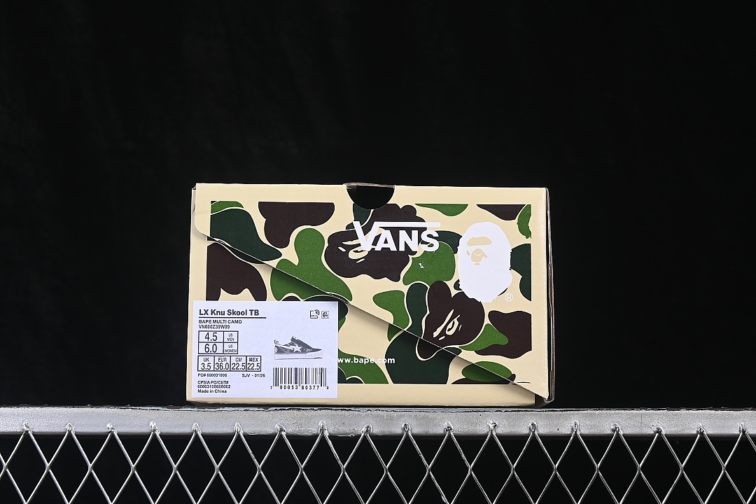 Bape [VN000Z3929B]-[BAPE X LX KNU SKOOL TB CASUAL SKATE SHOES GREY/BLACK]-[WOMAN:35-39]-[MAN:40-44] - Image 10