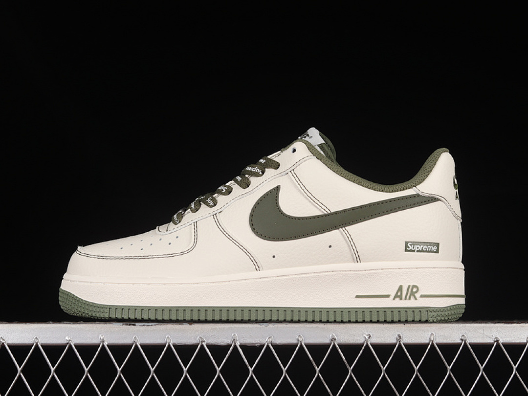 Nike [SU0220-009]-[SUPREME AIR FORCE 1 07 LOW WHITE/GREEN/BLACK]-[WOMAN:36-39]-[MAN:40-46], photo 1
