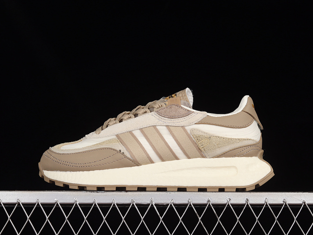 Unbranded [HQ3657]-[RETROPY E5 SHOES CLOUD WHITE/LIGHT BROWN/BEIGE]-[WOMAN:36-39]-[MAN:40-45], photo 1