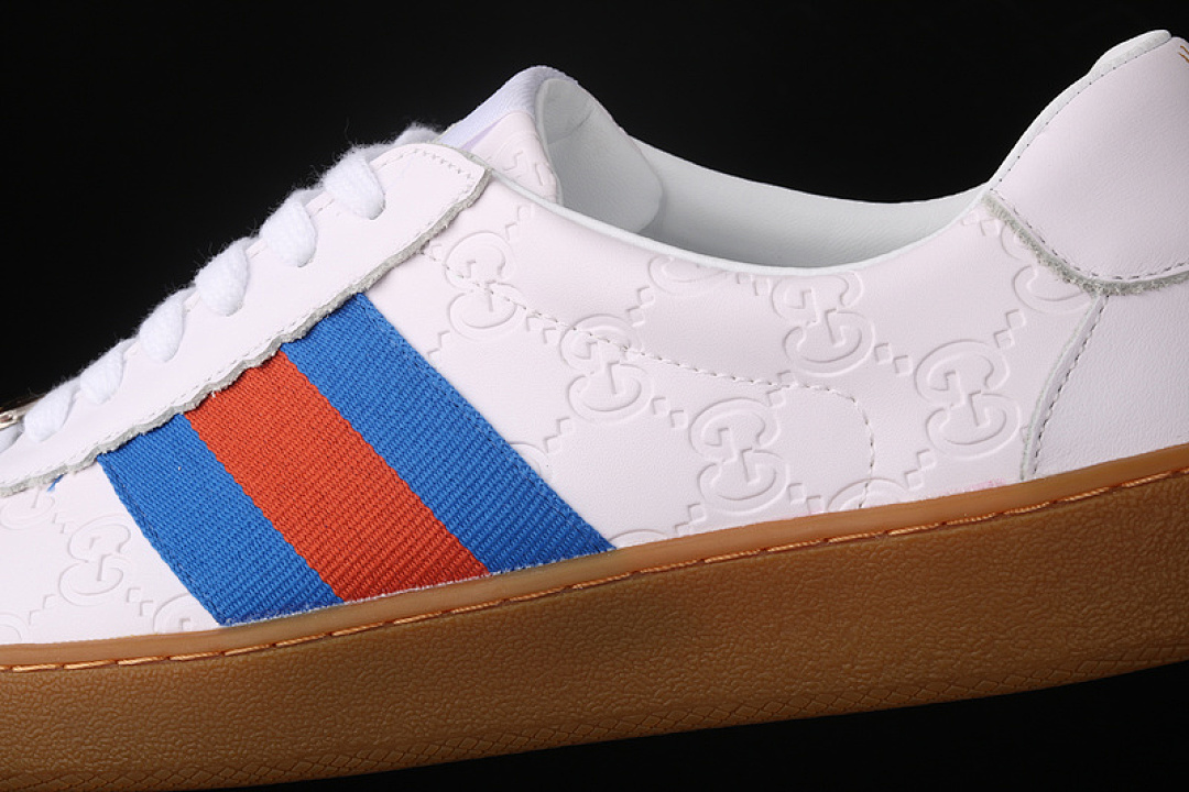 Gucci [GU*CCI ACE EMBROIDERED LOW-TOP SNEAKER WHITE/BLUE/RED]-[UNISEX:35-44] - Image 8