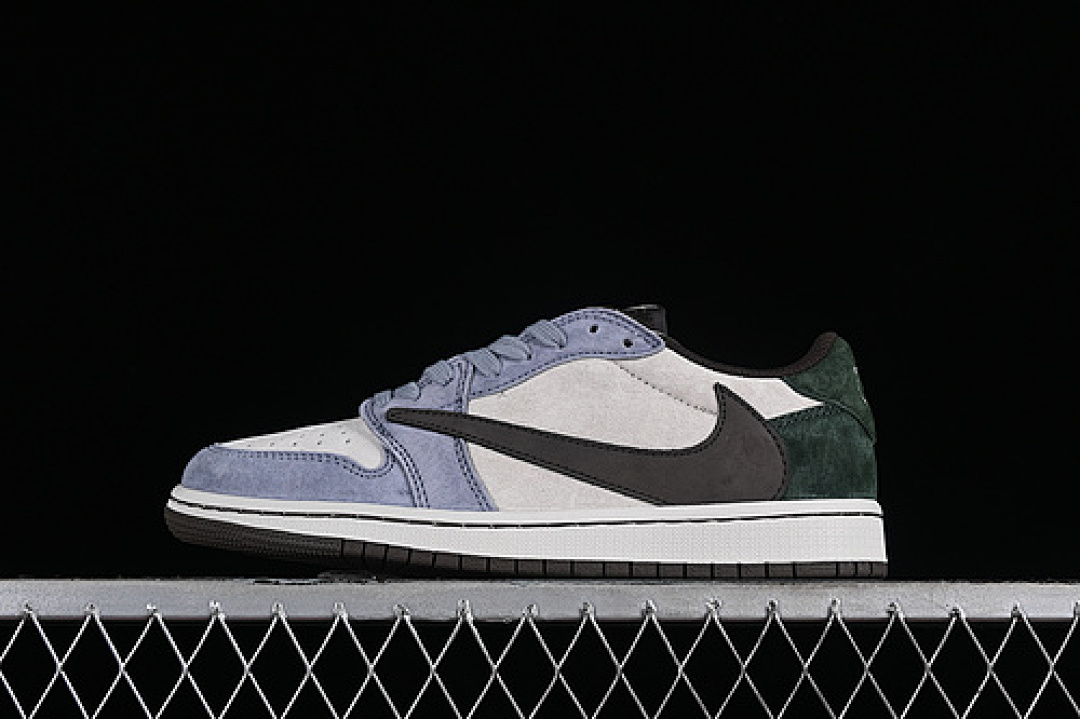 Jordan TRAVIS SCOTT AIR Jordan 1 LOW OG WHITE/BLUE/BROWN/GREEN · DM7866-820, photo 1