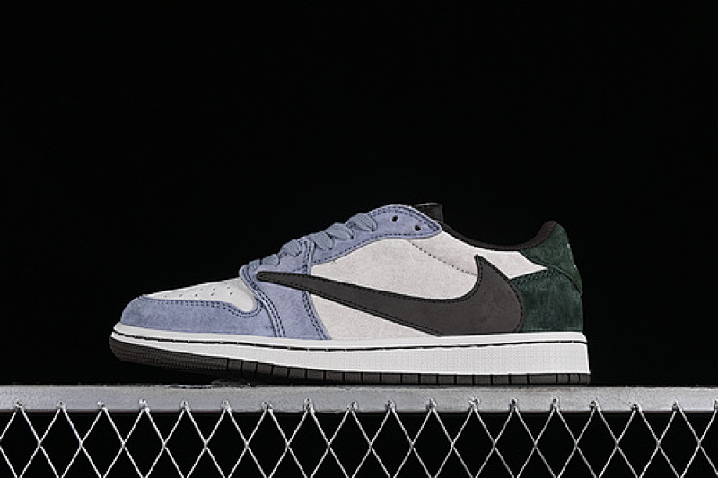 Jordan TRAVIS SCOTT AIR Jordan 1 LOW OG WHITE/BLUE/BROWN/GREEN · DM7866-820, photo 1