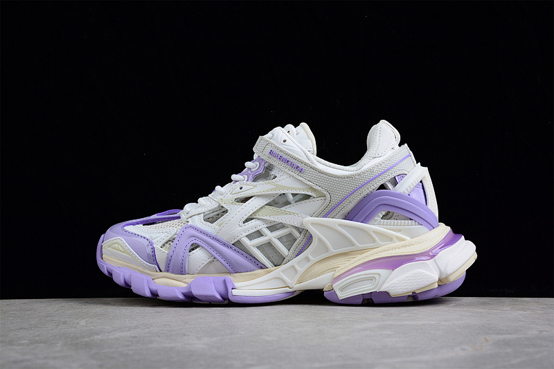 Purple Balenciaga TRACK 2 OPEN SNEAKERS WHITE/WHITE/LIGHT PURPLE · W3AE25711, photo 1