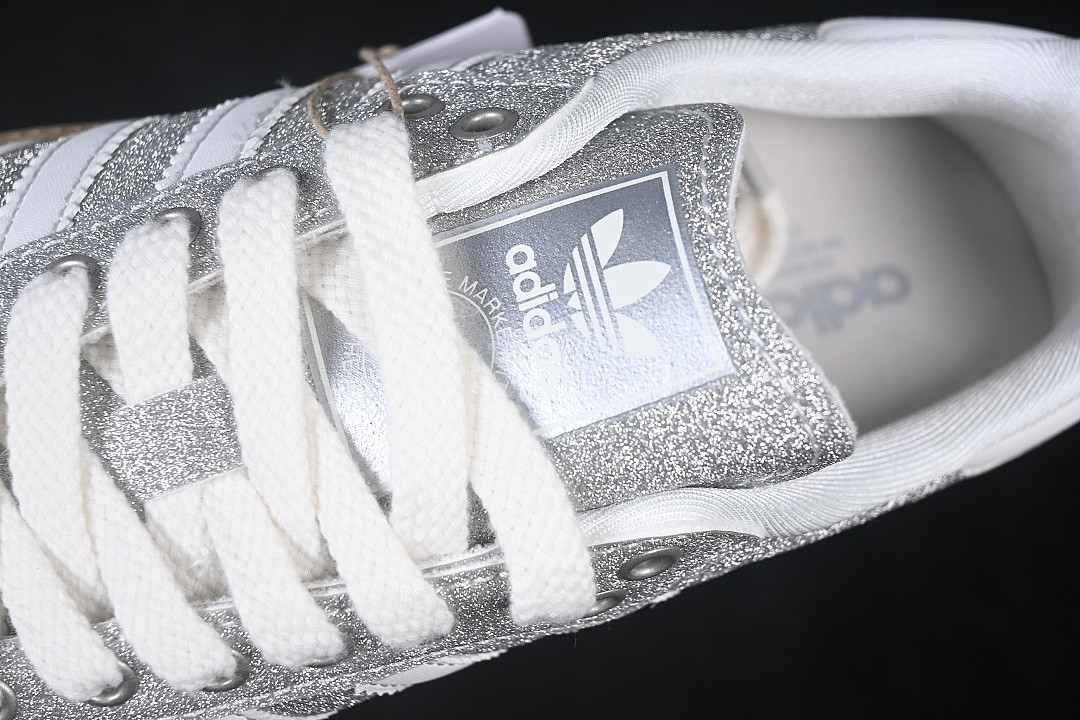 Unbranded [KI6264]-[SAMBA OG CLOVER CASUAL BOARD SHOES SILVER/ARGENTOUS]-[WOMAN:35-39]-[MAN:40-45] - Image 9