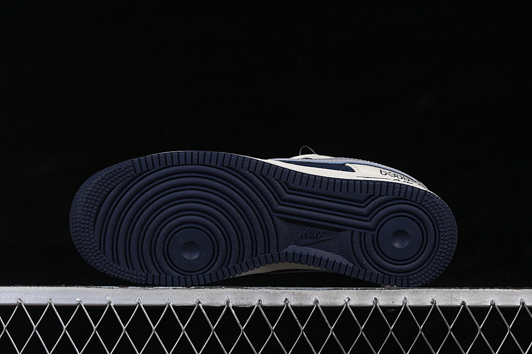 Nike [JP8028-067]-[AIR FORCE 1'07 LOW BEIGE/NAVY BLUE]-[WOMAN:36-39]-[MAN:40-45] - Image 15