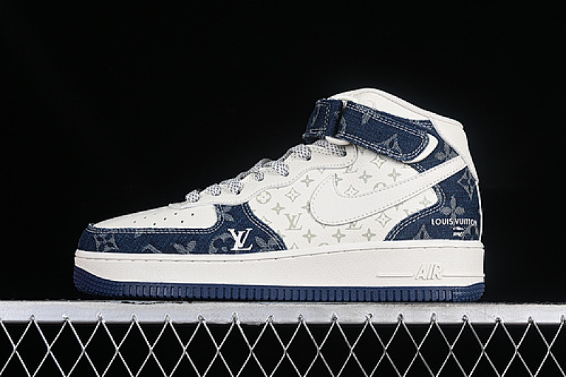 Nike Nike AIR FORCE 1 07 MID L*V WHITE/GREY/BLUE · DQ7688-200, photo 1