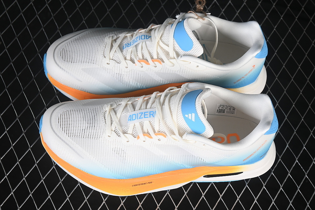 On Running [KH6366]-[ADIZERO BOSTON 13 LOW-TOP RUNNING SHOES WHITE/BLUE/ORANGE]-[WOMAN:36-39]-[MAN:40-46] - Image 11