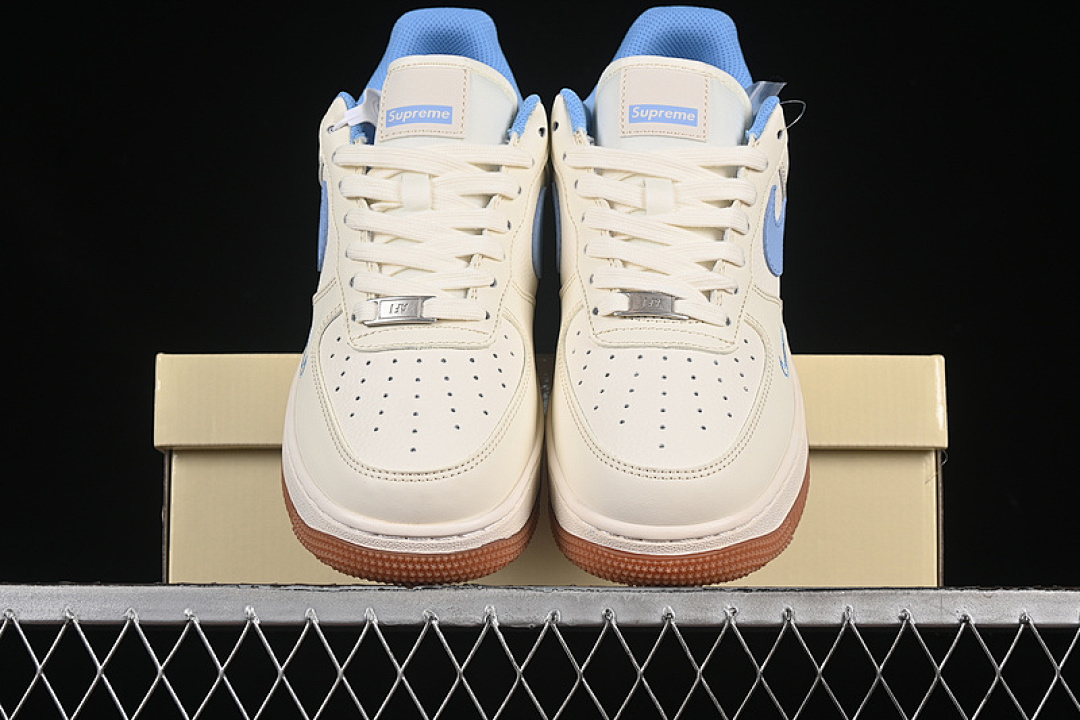 Nike [XS1958-547]-[AIR FORCE 1 07 LOW SUPEME BLUE/WHITE/BROWN]-[WOMAN:36-39]-[MAN:40-45] - Image 13