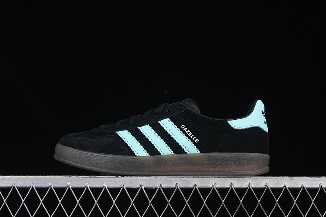 Adidas ORIGINALS GAZELLE INDOOR CORE BLACK/CLEAR MINT/GUM · JR7112, photo 1
