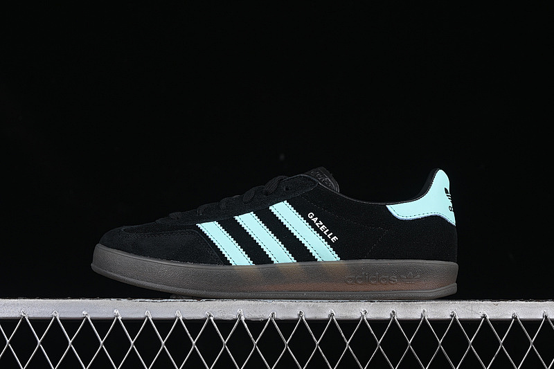 Adidas ORIGINALS GAZELLE INDOOR CORE BLACK/CLEAR MINT/GUM · JR7112, photo 1