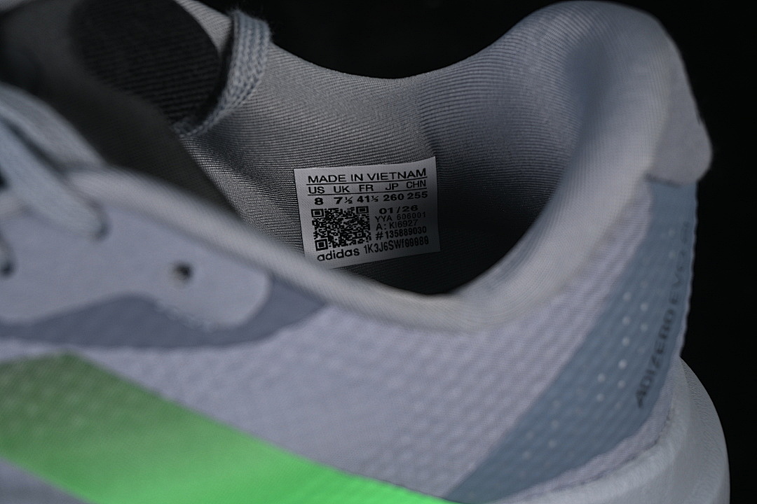Adidas [KI6927]-[ADIZERO EVO SL RUNNING SHOES GREY/GREEN/GREY]-[WOMAN:36-39]-[MAN:40-45] - Image 6