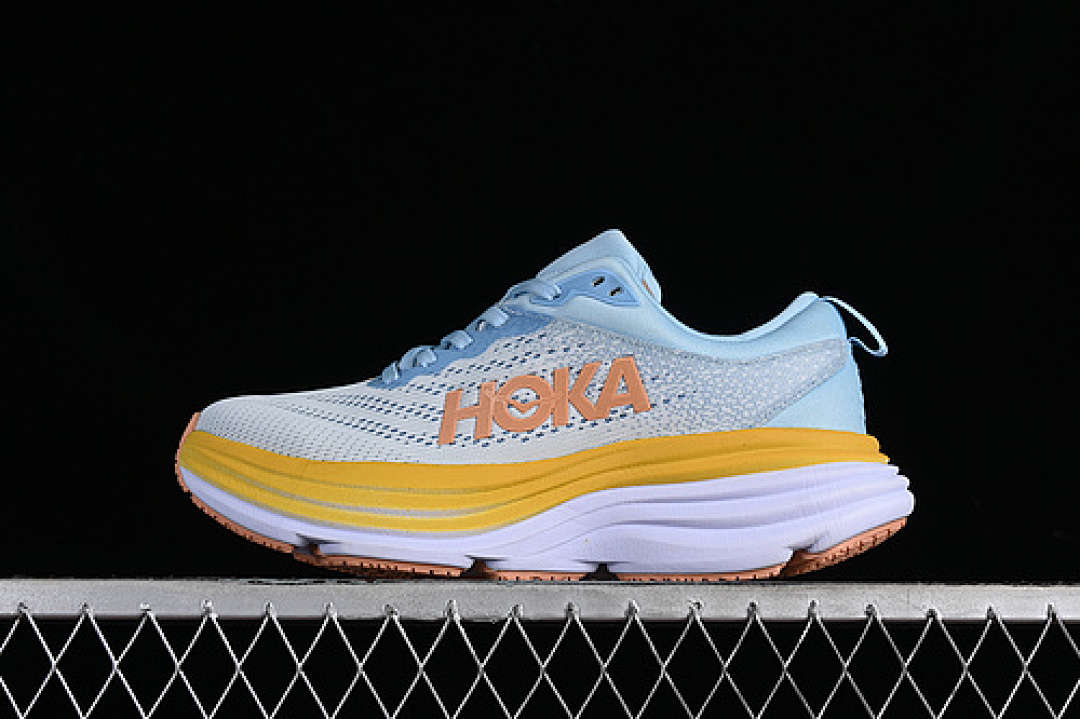 On Running [1127954 SSCA]-[HOKA ONE BONDI 8 WHITE/YELLOW/BLUE]-[WOMAN:36-39]-[MAN:40-45], photo 1