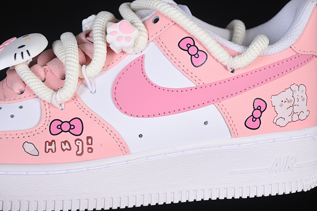 Nike [YY2024-762]-[AIR FORCE 1 07 LOW CASUAL SNEAKERS PINK/WHITE/BEIGE]-[WOMAN:36-39]-[MAN:40-45] - Image 7