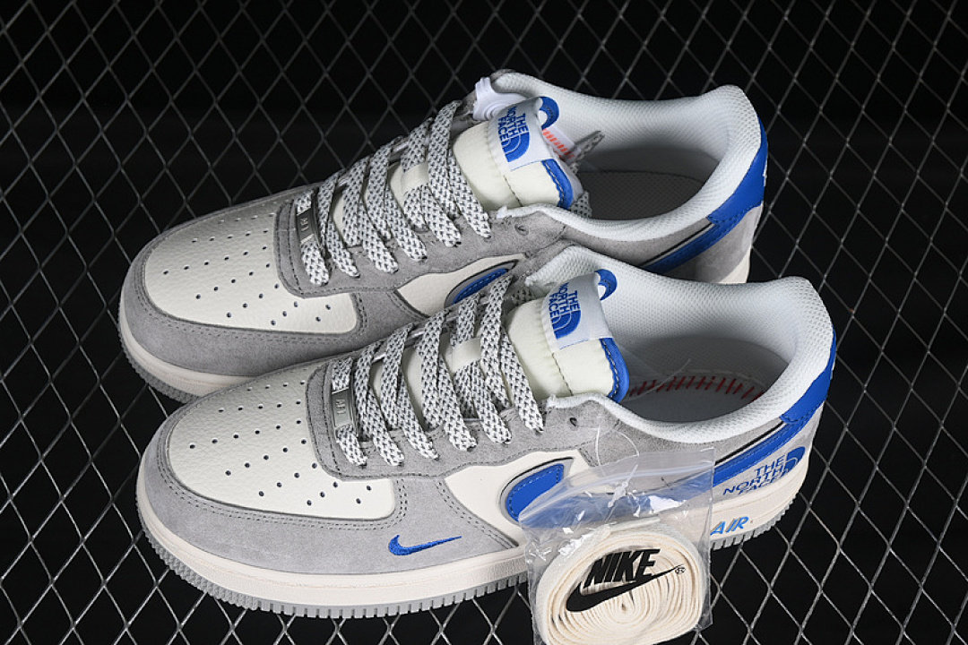 Nike [XZ6188-745]-[AIR FORCE 1 07 LOW WHITE/BLUE/GREY]-[WOMAN:36-39]-[MAN:40-45] - Image 11