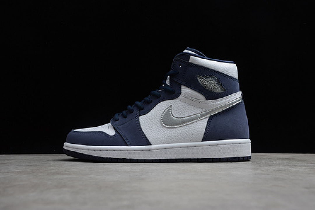 Jordan [DC1788-100]-[AIR JORDAN 1 HIGH OG CO.JP WHITE/MIDNIGHT NAVY-METALLIC (SILVER]), photo 1