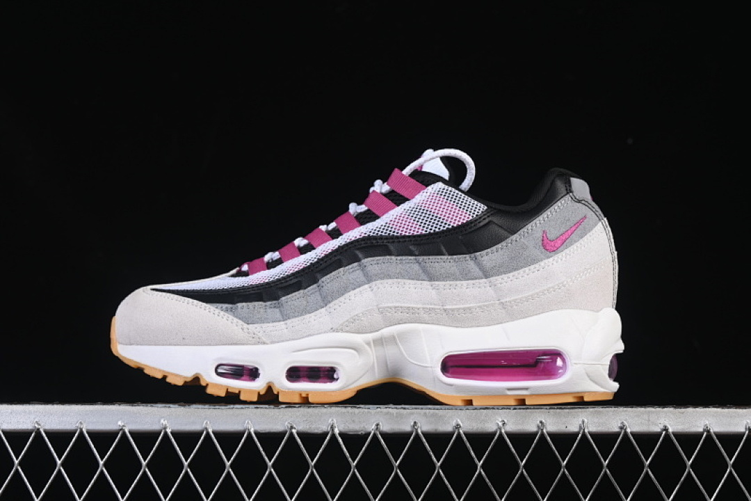 Nike AIR MAX 95 AIR CUSHION SHOES VIOLET/GREY/WHITE/BLACK/ORANGE · HF7545-100, photo 1