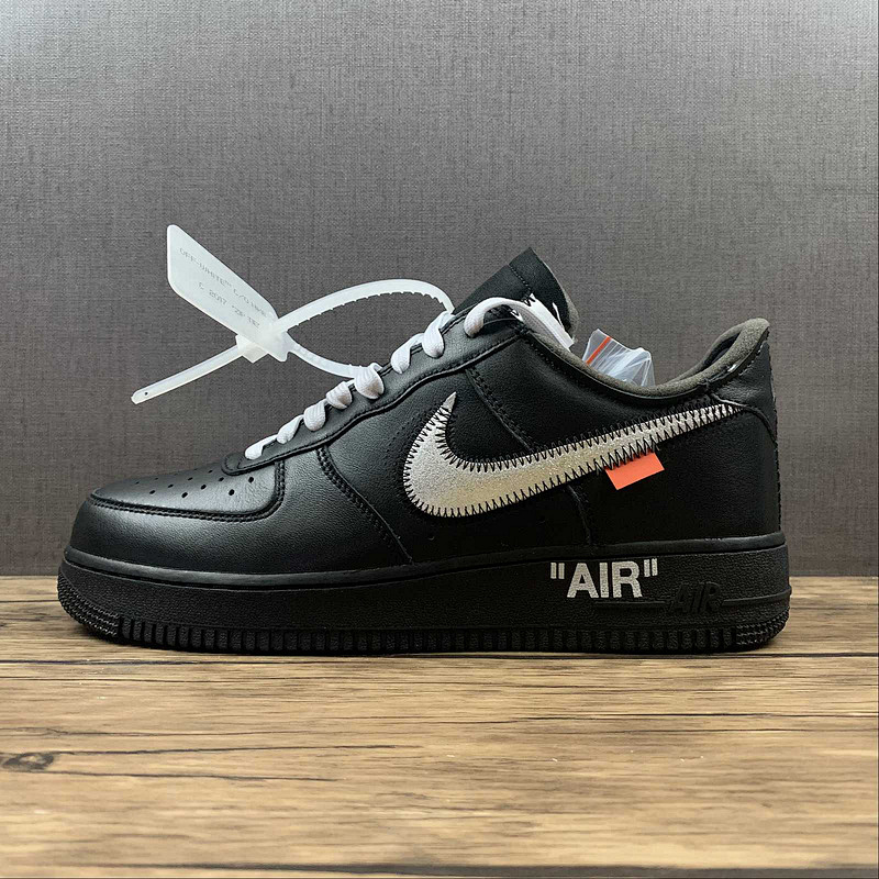 Nike Nike OW X AIR FORCE 1 LOW 07 MOMA BLACK/METALLIC SILVER-BLACK · AV5210-001, photo 1