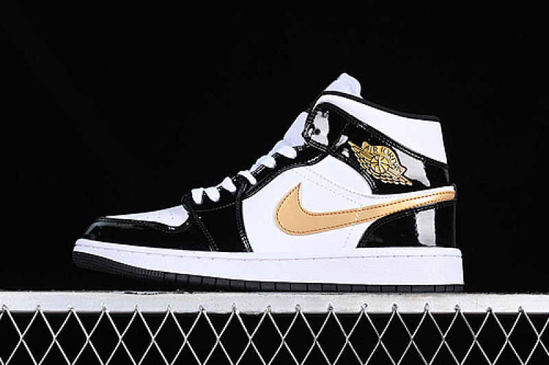 Jordan AIR Jordan 1 MID SE WHITE/BLACK/GOLD · 852542-007, photo 1
